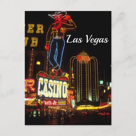 Retro Las Vegas Neon Wegweiser für Jahrgänge Postkarte (Vorderseite)