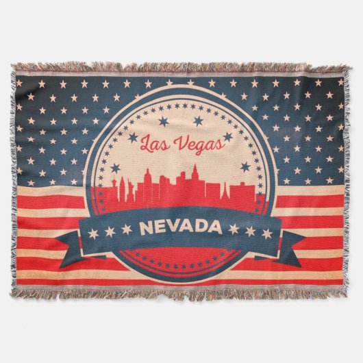 Retro Las Vegas Nevada Skyline Decke (Vorderseite)