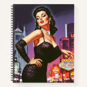 Retro Las Vegas Pin-up Notizblock (Vorderseite)