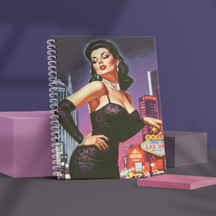 Retro Las Vegas Pin-up Notizblock