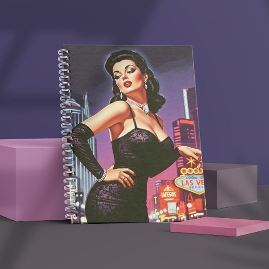 Retro Las Vegas Pin-up Notizblock