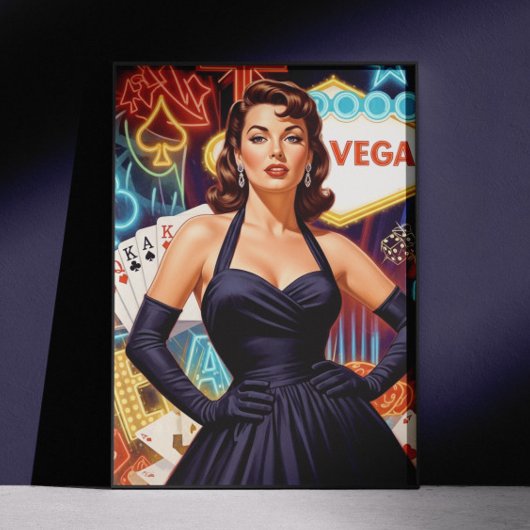 Retro Las Vegas Pin-up Poster