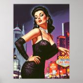 Retro Las Vegas Pin-up Poster (Vorne)