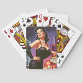 Retro Las Vegas Pin-up Spielkarten (Rückseite)