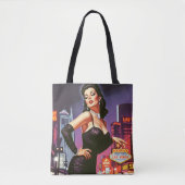 Retro Las Vegas Pin-up Tasche (Vorderseite)