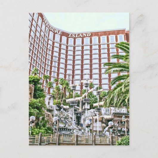 Retro Las Vegas Postkarte (Vorderseite)