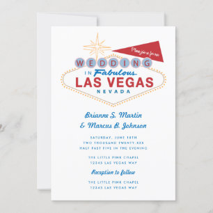 Retro-Las-Vegas-Schild Casino-Hochzeitseinladung Einladung