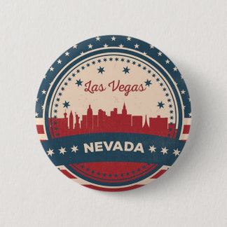 Retro Las Vegas Skyline Button