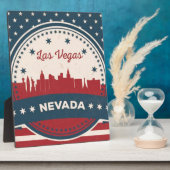 Retro Las Vegas Skyline Fotoplatte (Seite)