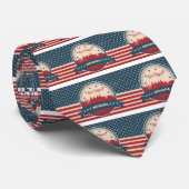 Retro Las Vegas Skyline Krawatte (Gerollt)