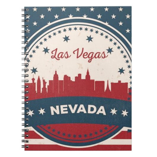 Retro Las Vegas Skyline Notizblock (Vorderseite)