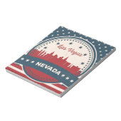 Retro Las Vegas Skyline Notizblock (Rotiert)