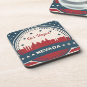 Retro Las Vegas Skyline Untersetzer (Linke Seite)