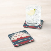 Retro Las Vegas Skyline Untersetzer (Rechte Seite)