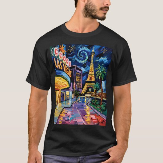 Retro Las Vegas Van Gogh Casino T-Shirt (Vorderseite)