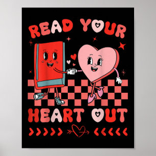 Retro las your Heart Out Valentinstag Teacher B Poster