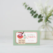 Retro Lash Extension Lashes Schönheit Visitenkarte (Stehend Vorderseite)