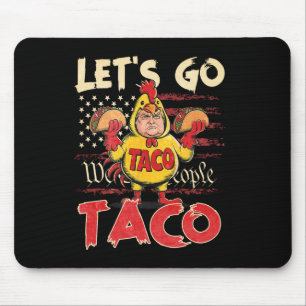 Retro Lass uns Taco Shirt Funny gehen Taco für Mousepad