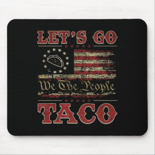 Retro Lass uns Taco Shirt Funny gehen Taco für Mousepad