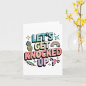 Retro Lasse den IVF-Fertilitätstransfer abbrechen Karte (Gelbe Blume)