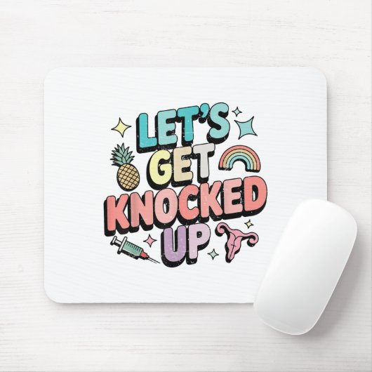 Retro Lasse den IVF-Fertilitätstransfer abbrechen Mousepad (Mit Mouse)