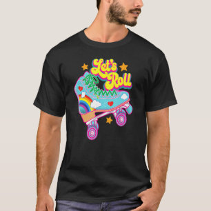 Retro Lasse den Roll Rollerskating Niedlich Roller T-Shirt