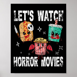 Retro Lasse Horror-Filme Niedlich Halloween-Kosten Poster