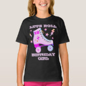 Retro Lasse Roll Roller Skaten Neon Pink T-Shirt (Vorderseite)