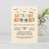 Retro Lasse Spooky Costume Halloween-Party Einladung (Stehend Vorderseite)