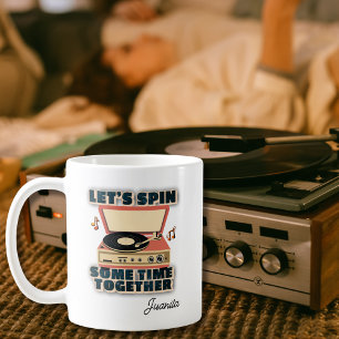 Retro Lassen Sie uns einige Zeit zusammen aufnehme Kaffeetasse