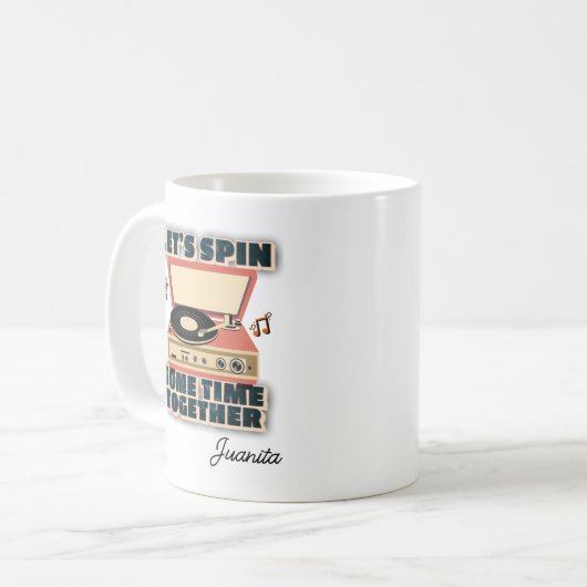 Retro Lassen Sie uns einige Zeit zusammen aufnehme Kaffeetasse (Vorderseite Links)