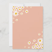 Retro lassen Sie uns Groovy Daisy Regenbogen jedes Einladung (Rückseite)