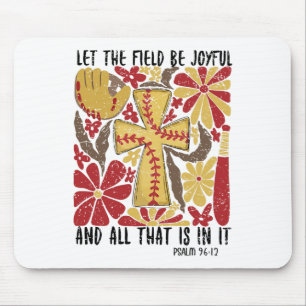 Retro Lasst das Feld sich freuen Game Day Softll C Mousepad