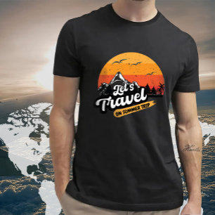 Retro Lasst uns diesen Sommer reisen, Reisender T-Shirt