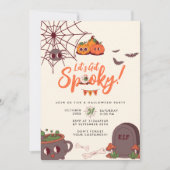 Retro, lasst uns spöttisches Halloween-Party bekom Einladung (Vorderseite)