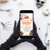 Retro, lasst uns spöttisches Halloween-Party bekom Einladung