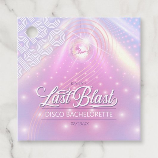 Retro Last Blast Disco Bachelorette v2 ID928 Geschenkanhänger (Vorderseite)