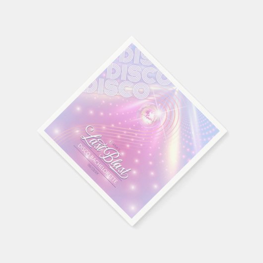 Retro Last Blast Disco Bachelorette v2 ID928 Serviette (Ecke)