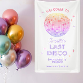 Retro Last Disco Bachelorette Banner