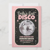 Retro Last Disco Bachelorette Wochenende Einladung (Vorderseite)