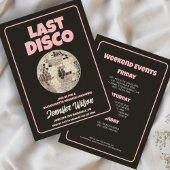 Retro Last Disco Bachelorette Wochenende Einladung