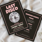 Retro Last Disco Bachelorette Wochenende Einladung
