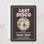 Retro Last Disco Bachelorette Wochenende Einladung (Vorderseite)