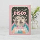 Retro Last Disco Bachelorette Wochenende Einladung (Stehend Vorderseite)