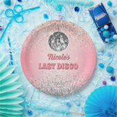 Retro Last Disco Bacheloretto Custom Pappteller (Party)