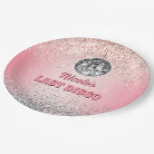 Retro Last Disco Bacheloretto Custom Pappteller (Schrägansicht)