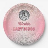 Retro Last Disco Bacheloretto Custom Pappteller (Vorderseite)