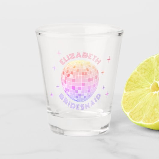 Retro Last Disco Gastgeschenk Schnapsglas (Vorderseite)