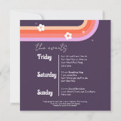 Retro Last Disco Junggeselinnen-Abschied Save The Date (Rückseite)