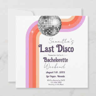 Retro Last Disco Junggeselinnen-Abschied Save The Date